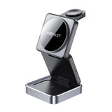 Incarcator wireless 3in1 Acefast (E20), MagSafe pentru Phone, Earbuds, Apple Watch, 23W, 3A, Pliabil, negru