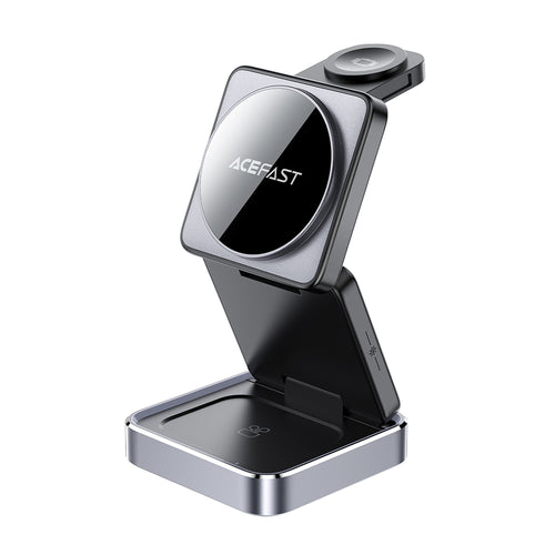 Incarcator wireless 3in1 Acefast (E20), MagSafe pentru Phone, Earbuds, Apple Watch, 23W, 3A, Pliabil, negru