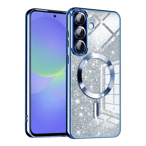 Husa pentru Samsung Galaxy A36 5G, Techsuit Lux Glitter MagSafe -Samsung Galaxy A36 5G / A56 5G, bleu