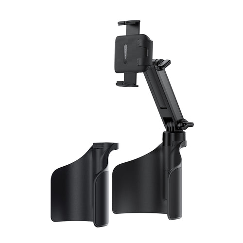 Suport auto Acefast cu 2 Bases, Reliable Clamps, One-key Opening, Flexible Rod, Non‑slip Silicon, Universal, negru