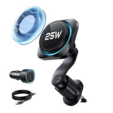 Suport auto cu incarcare wireless ESR OmniLock cu Incarcator auto (2B5280161), pentru Grila ventilatie, 360°, Magnetic Qi2, Pro-level Arm, 25W, negru