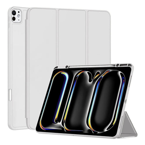 Husa tableta pentru iPad Pro 13 (2024), Techsuit Flex Trifold (cu Pencil Holder), gri