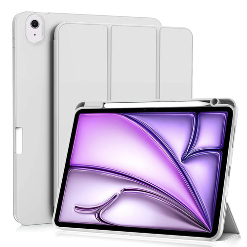 Husa tableta pentru iPad Air 11 (2024), Techsuit Flex Trifold (cu Pencil Holder), gri