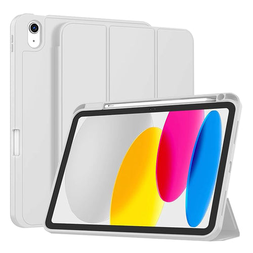 Husa tableta pentru iPad 10 (2022) 10.9, Techsuit Flex Trifold (cu Pencil Holder), gri