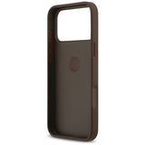 Husa pentru iPhone 17 Pro Max, Guess Hardcase 4G Ring Stand (GUHCP17X4GMRBR), maro