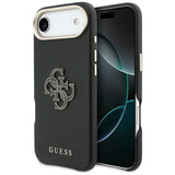 Husa pentru iPhone 17 Air, Guess Hardcase Resin Logo (GUHCP17M5PS4RGGK), negru