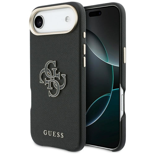 Husa pentru iPhone 17 Air, Guess Hardcase Resin Logo (GUHCP17M5PS4RGGK), negru