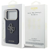 Husa pentru iPhone 17 Pro Max, Guess Hardcase Resin Logo (GUHCP17X5PS4RGGB), albastru