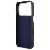 Husa pentru iPhone 17 Pro Max, Guess Hardcase Resin Logo (GUHCP17X5PS4RGGB), albastru