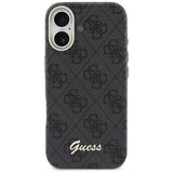 Husa pentru iPhone 17, Guess 4G Script MagSafe (GUHMP17S5P4FWMSK), negru