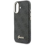 Husa pentru iPhone 17, Guess 4G Script MagSafe (GUHMP17S5P4FWMSK), negru