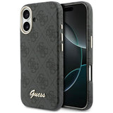 Husa pentru iPhone 17, Guess 4G Script MagSafe (GUHMP17S5P4FWMSK), negru