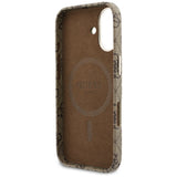 Husa pentru iPhone 17, Guess 4G Script MagSafe (GUHMP17S5P4FWMSW), maro
