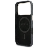 Husa pentru iPhone 17 Pro, Guess 4G Script MagSafe (GUHMP17L5P4FWMSK), negru