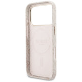 Husa pentru iPhone 17 Pro Max, Guess 4G Script MagSafe (GUHMP17X5P4FWMSP), roz