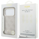 Husa pentru iPhone 17 Pro Max, Guess 4G Script MagSafe (GUHMP17X5P4FWMSP), roz