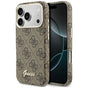 Husa pentru iPhone 17 Pro, Guess 4G Script MagSafe (GUHMP17L5P4FWMSW), maro