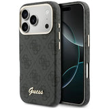 Husa pentru iPhone 17 Pro Max, Guess 4G Script MagSafe (GUHMP17X5P4FWMSK), negru
