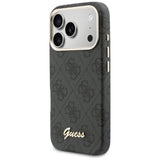 Husa pentru iPhone 17 Pro Max, Guess 4G Script MagSafe (GUHMP17X5P4FWMSK), negru