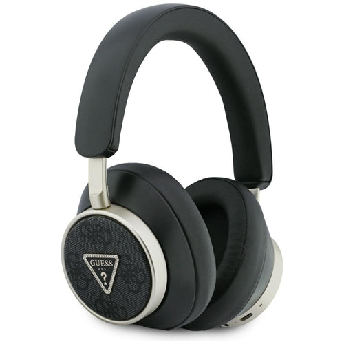 Casti wireless Guess 4G Triangle Logo (GUBHC15P4MRCTK), Bluetooth, ENC Technology, Over-ear, Eco Leather, negru