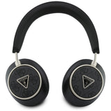 Casti wireless Guess 4G Triangle Logo (GUBHC15P4MRCTK), Bluetooth, ENC Technology, Over-ear, Eco Leather, negru