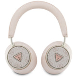 Casti wireless Guess 4G Triangle Logo (GUBHC15P4MRCTP), Bluetooth 5.4, ENC Technology, Over-ear, Eco Leather, roz