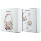 Casti wireless Guess 4G Triangle Logo (GUBHC15P4MRCTP), Bluetooth 5.4, ENC Technology, Over-ear, Eco Leather, roz