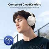 Casti wireless Baseus Bas BH1 NC (A0203702), Bluetooth 6.0, ANC, Hi-Res, 5-Microfon ENC, CloudComfort, Reglabil, alb