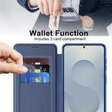 Husa pentru Samsung Galaxy S26 Plus, Techsuit SmartMag Book Case, albastru