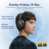 Casti wireless Baseus Bas BH1 NC (A0203703), Bluetooth 6.0, ANC, Hi-Res, 5-Microfon ENC, CloudComfort, Reglabil, negru