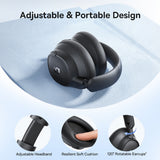 Casti wireless Baseus Bas BH1 NC (A0203703), Bluetooth 6.0, ANC, Hi-Res, 5-Microfon ENC, CloudComfort, Reglabil, negru