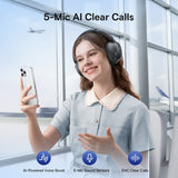 Casti wireless Baseus Bas BH1 NC (A0203703), Bluetooth 6.0, ANC, Hi-Res, 5-Microfon ENC, CloudComfort, Reglabil, negru