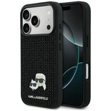 Husa pentru iPhone 17 Pro, Karl Lagerfeld Hardcase Rhinestone cu K&C Pin (KLHCP17L6PRKCLK), negru