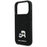 Husa pentru iPhone 17 Pro, Karl Lagerfeld Hardcase Rhinestone cu K&C Pin (KLHCP17L6PRKCLK), negru