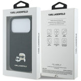 Husa pentru iPhone 17 Pro, Karl Lagerfeld Hardcase Rhinestone cu K&C Pin (KLHCP17L6PRKCLK), negru