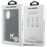 Husa pentru iPhone 17, Karl Lagerfeld Hardcase Piele MagSafe cu K Head Logo (KLHMP17S5PGFKHGK), negru