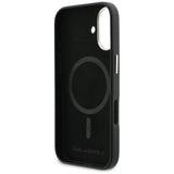 Husa pentru iPhone 17, Karl Lagerfeld Hardcase Piele MagSafe cu K Head Logo (KLHMP17S5PGFKHGK), negru