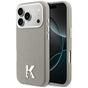 Husa pentru iPhone 17 Pro, Karl Lagerfeld Hardcase Piele MagSafe cu K Head Logo (KLHMP17L5PGFKHGG), gri