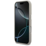 Husa pentru iPhone 17 Pro, Karl Lagerfeld Hardcase Piele MagSafe cu K Head Logo (KLHMP17L5PGFKHGG), gri