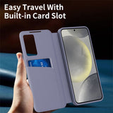 Husa pentru Samsung Galaxy S26 Plus, Techsuit SmartView Series, albastru