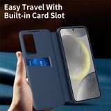 Husa pentru Samsung Galaxy S26 Plus, Techsuit SmartView Series, albastru