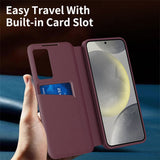 Husa pentru Samsung Galaxy S26 Plus, Techsuit SmartView Series, albastru