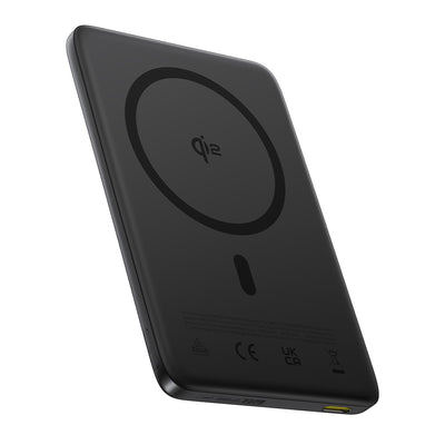 Baterie Externa Baseus Picogo AM41 Ultra-Slim (E0027201), cu USB-C Cable, Magnetic, Qi2 15W, 27W Wired, 10000mAh, Negru