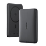 Baterie Externa Baseus Picogo AM41 Ultra-Slim (E0027201), cu USB-C Cable, Magnetic, Qi2 15W, 27W Wired, 10000mAh, Negru