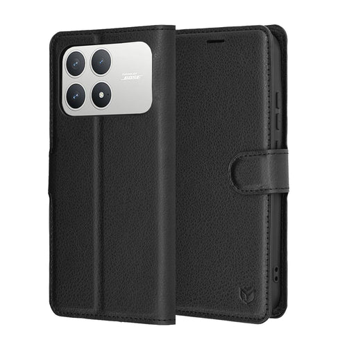 Husa pentru Xiaomi POCO F8 Pro, Techsuit Leather Folio, negru
