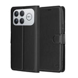 Husa pentru Xiaomi POCO F8 Ultra, Techsuit Leather Folio, negru
