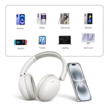 Casti wireless UGREEN Casti Wireless HiTune Max 2 HP205 (45017), Bluetooth V5.4, 8 EQ Sound Effects, AI Call Reducere zgomot, alb