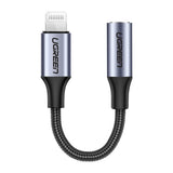 Adaptor UGREEN, Audio Cable Us211 30756 Lightning to Jack 3 5mm 10cm Koff A3d2de, Negru