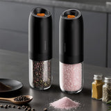 Deerma Electric Grinder Set (YM01), pentru Salt & Pepper, Auto-Dispensing, reglabil Coarseness, Ceramic Core, 175ml, Negru