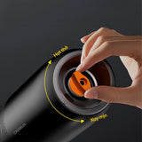 Deerma Electric Grinder Set (YM01), pentru Salt & Pepper, Auto-Dispensing, reglabil Coarseness, Ceramic Core, 175ml, Negru